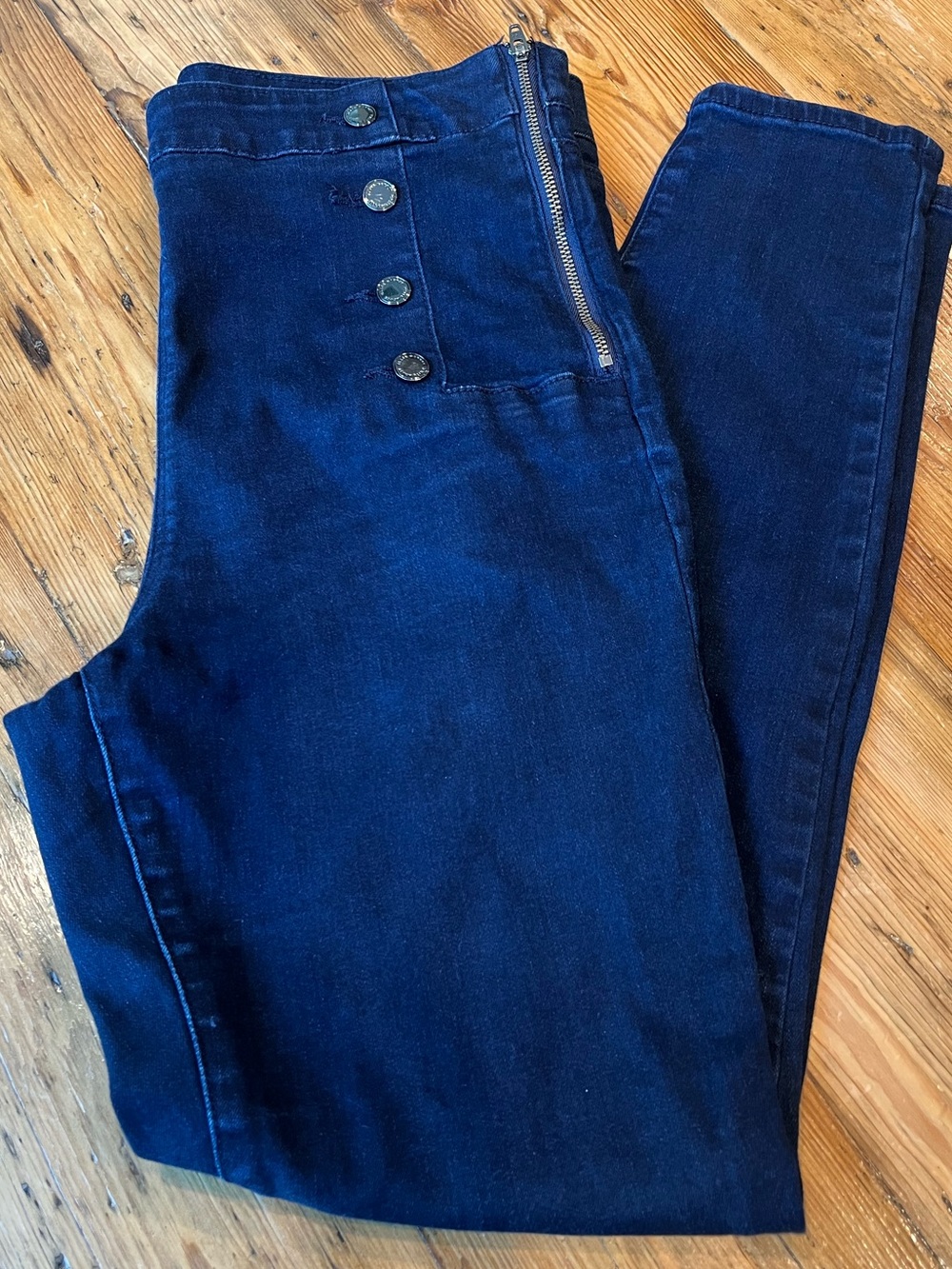 White House Black Market Dark Blue Women's Sailor Front Jeggings
